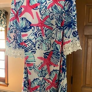 Lilly Pulitzer Pink and Blue Patterned Dress